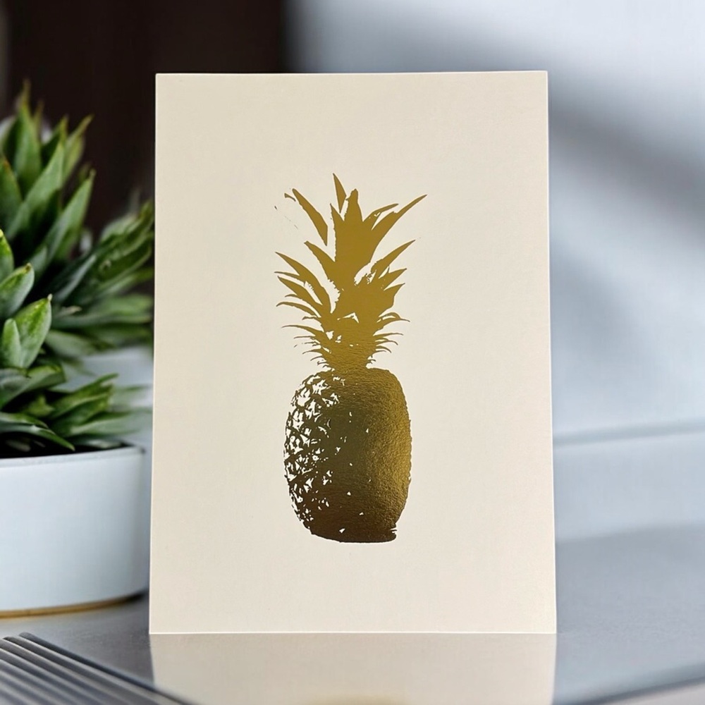 Gold Pineapple Print 5x7